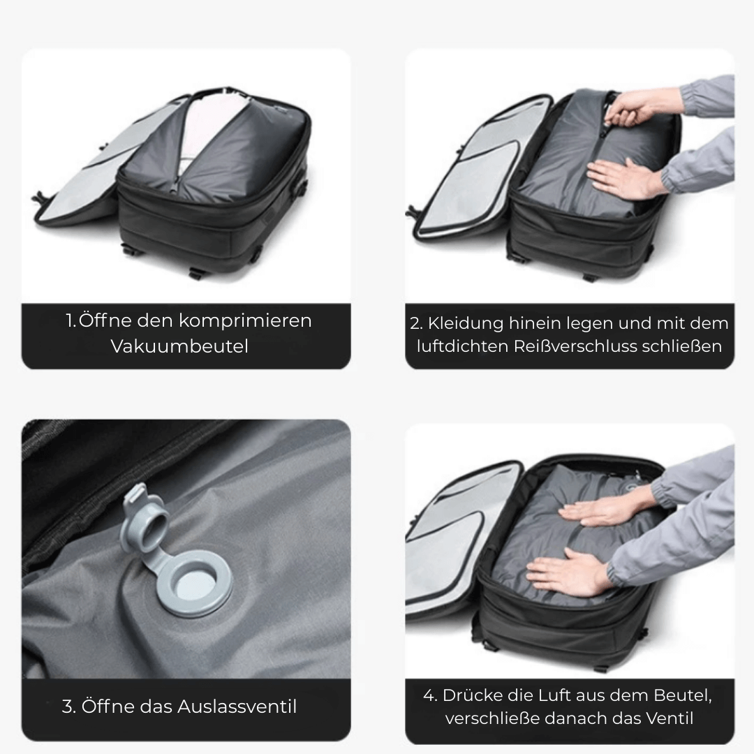 VACARO - Innovativer Reiserucksack für maximalen Platz