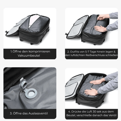 VACARO - Der Rucksack mit integrierter Vakuumtechnologie